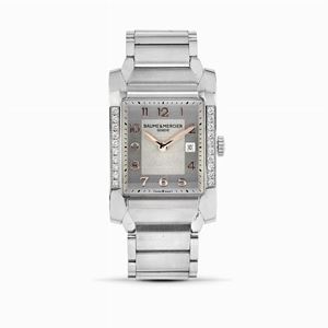 A stanley steel Baume & Mercier Hampton Diamond lady's wristwatch