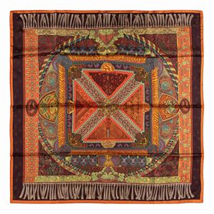 Hermès - Sur un tapis volant silk twill scarf