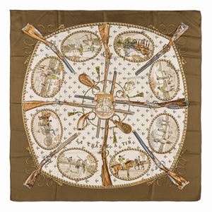 Classic Hermes Attelage en Arbalete Silk Scarf – Gem de la Gem