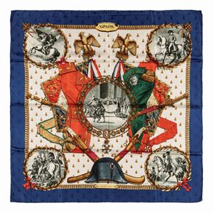 Napol&eacute;on silk twill scarf