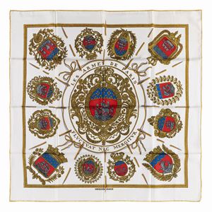 Les Armes de Paris silk twill scarf