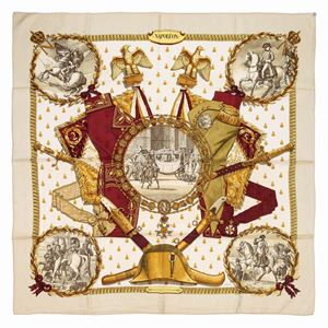 Napoléon silk twill scarf