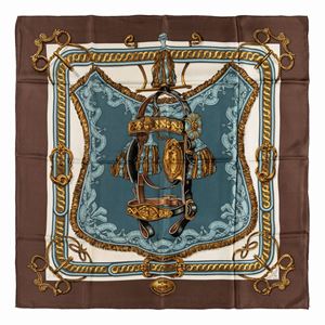Hermès - Bride de coeur silk twill scarf