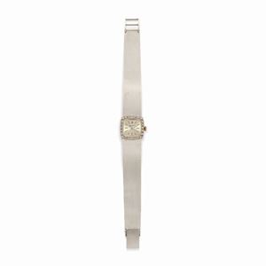 A 18k white gold and diamond wristwatch, Zenith