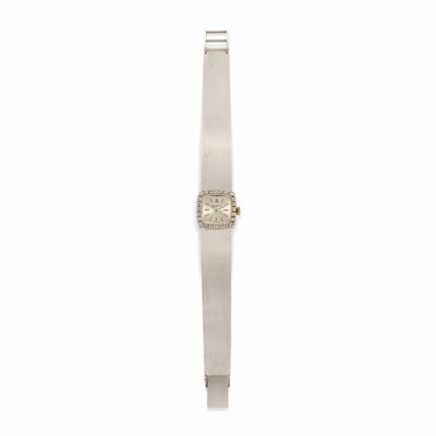 Orologio da donna, oro bianco 18k e diamanti