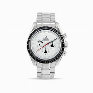A stanley steel Omega "Alaska project" professional speedmaster wristwatch