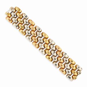  - Bracciale in oro bicolore 18k, 1940 circa