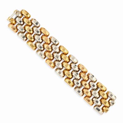 Bracciale in oro bicolore 18k, circa 1940