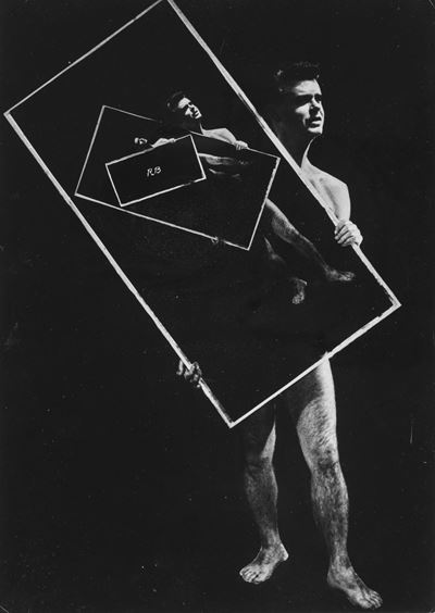 Selfportrait in Rome, stampa vintage alla gelatina ai sali d'argento