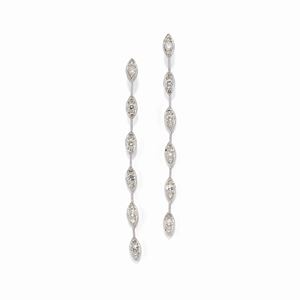 - Orecchini in oro bianco 18k e diamanti
