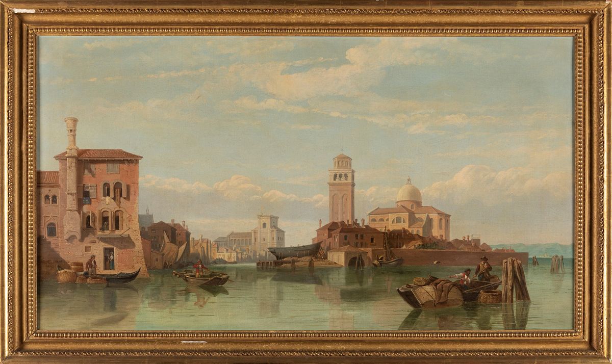George Clarkson Stanfield - Venezia, Veduta con la Chiesa di S. Pietro di Castello