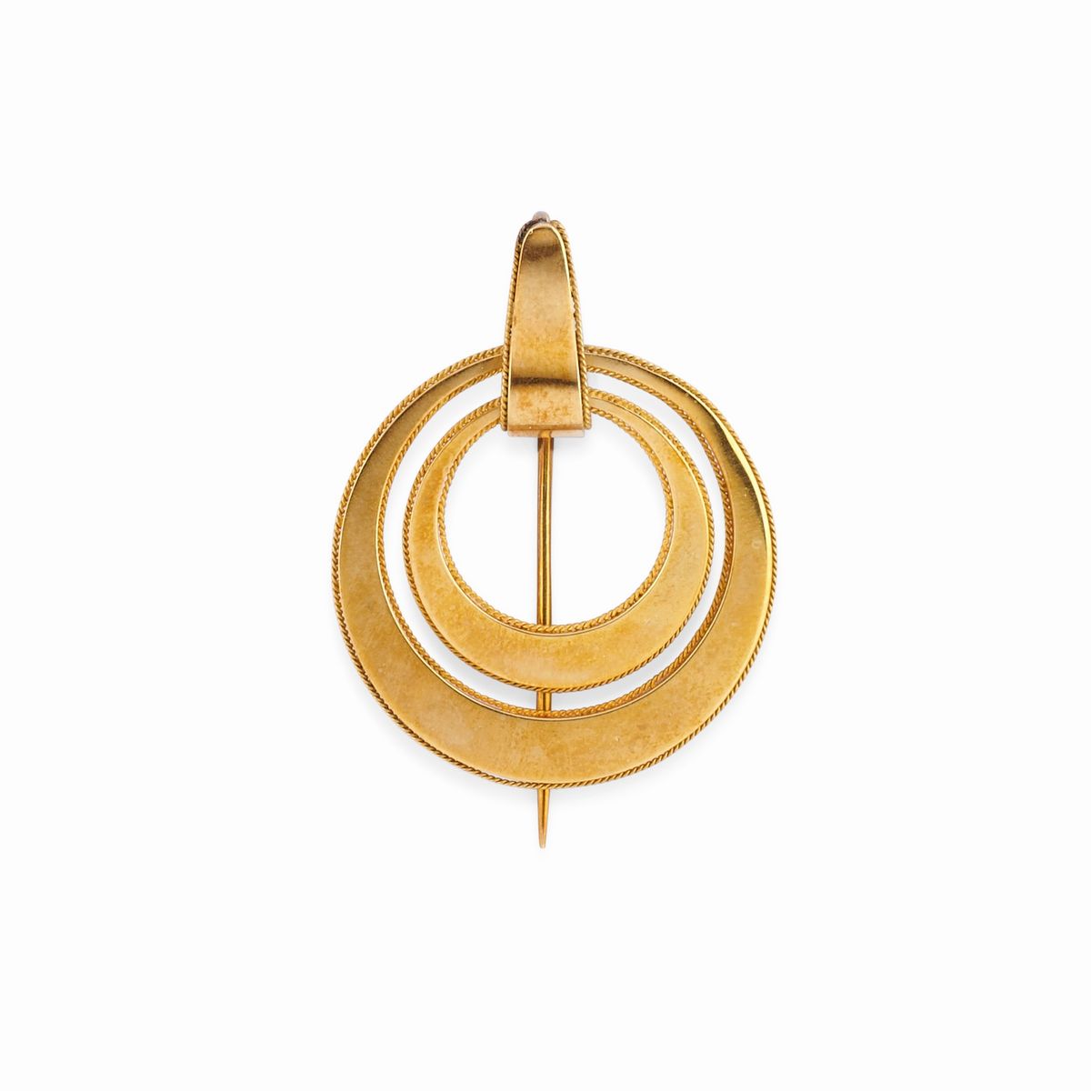 Due spille, oro giallo 18K