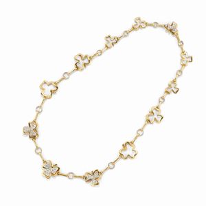  - Collana in oro bicolore 18k e diamanti