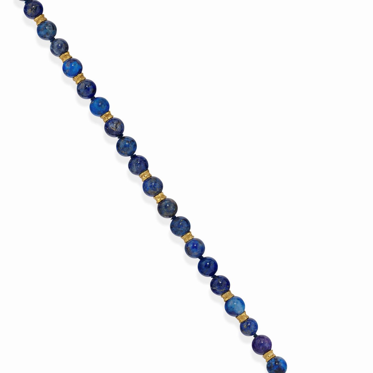 Collane in oro giallo 18K con pietre blu, tre pezzi