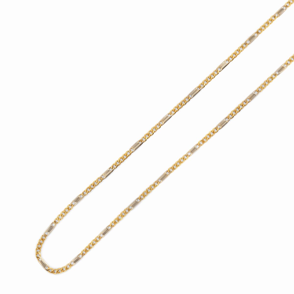 Bracciale e collana, oro giallo 18k con pietre sintetiche