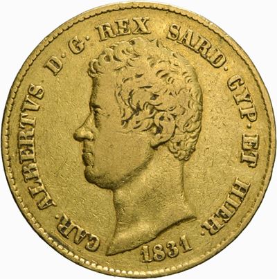 Carlo Alberto, Moneta da 20 LIRE, 1831, Zecca di Torino