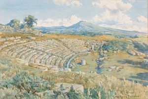 Coleman Enrico - View of the Roman theater of Tusculum