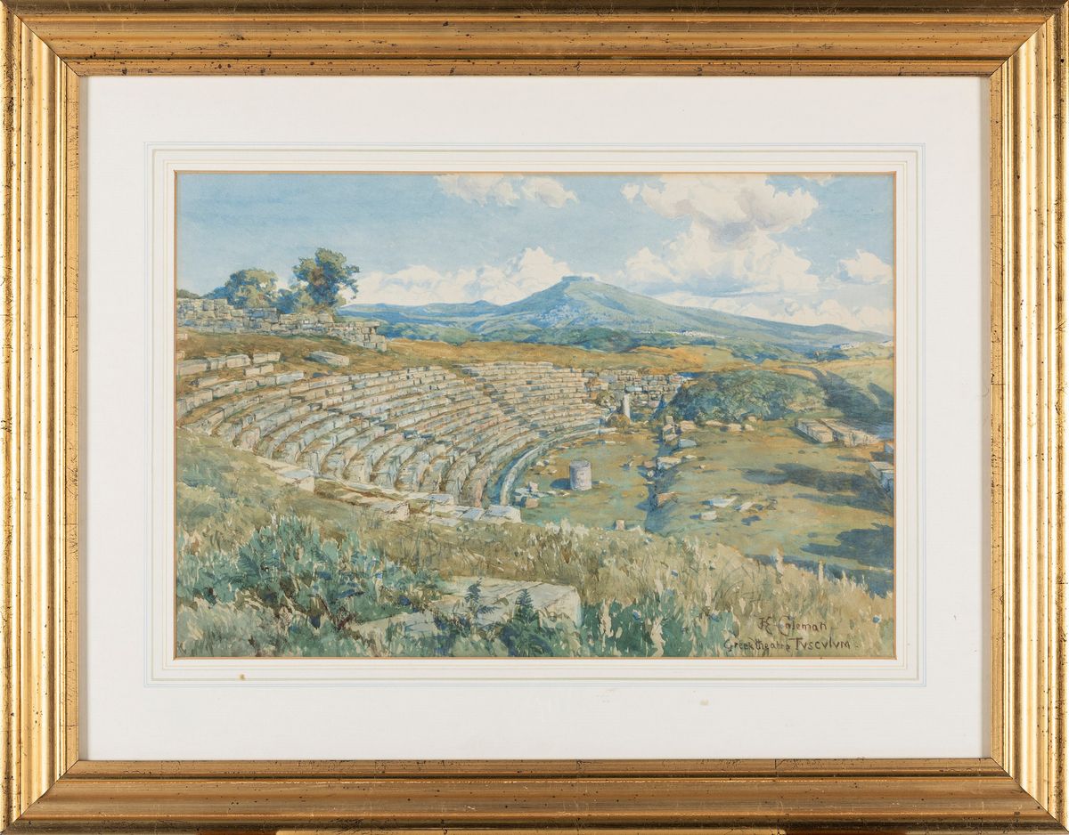 Enrico Coleman - Veduta del Teatro Romano di Tusculum
