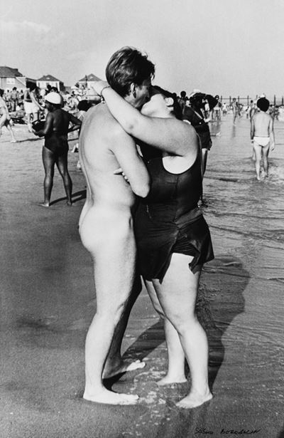 Alone (Kiss) Last beach. New York, stampa vintage alla gelatina ai sali d'argento