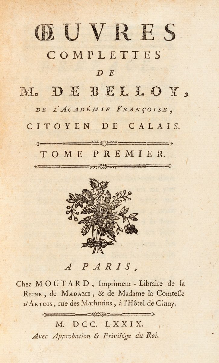 Pierre-laurent Buirette De Belloy - Oeuvres Complettes