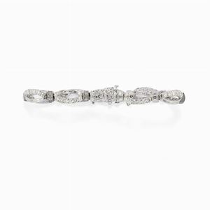 Bracciale in platino e diamanti