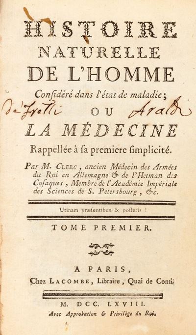 Histoire Naturelle De L'homme Considéré Dans L'etat De Maladie; Ou la Médicine Rappellée a Sa Pre...