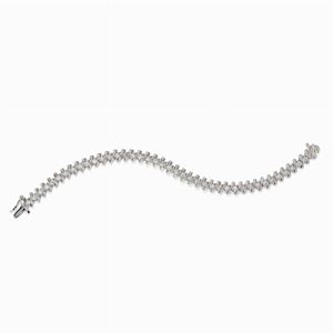 Bracciale in oro bianco 14k e diamanti