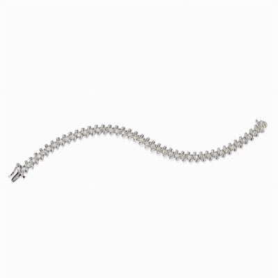 Bracciale in Oro Bianco 14k e Diamanti