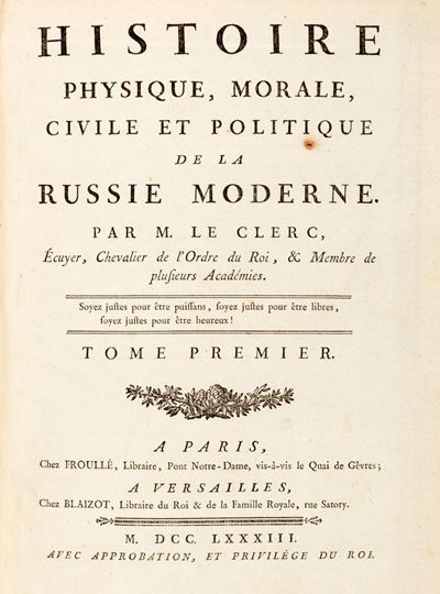 Histoire Physique, Morale, Civile Et Politique De la Russie Moderne