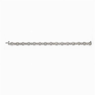 Bracciale in Oro Bianco 14k e Diamanti