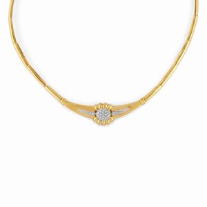  - Collana in oro giallo 18K e diamanti