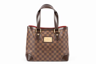 Borsa Hampstead, tela damier con dettagli in pelle e metallo dorato