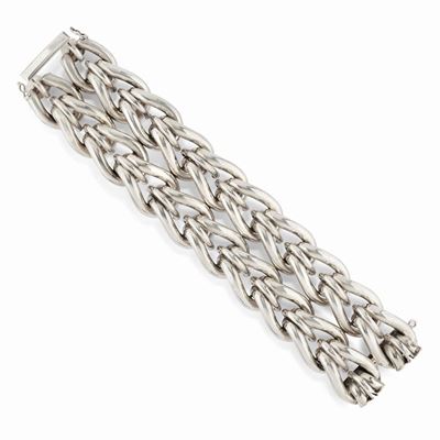 Bracciale in argento 925, 1935-1945, punzone del Fascio Littorio