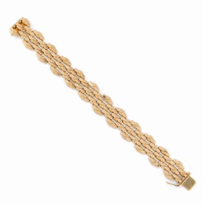 Bracciale in oro rosso 18K, maglie snodate