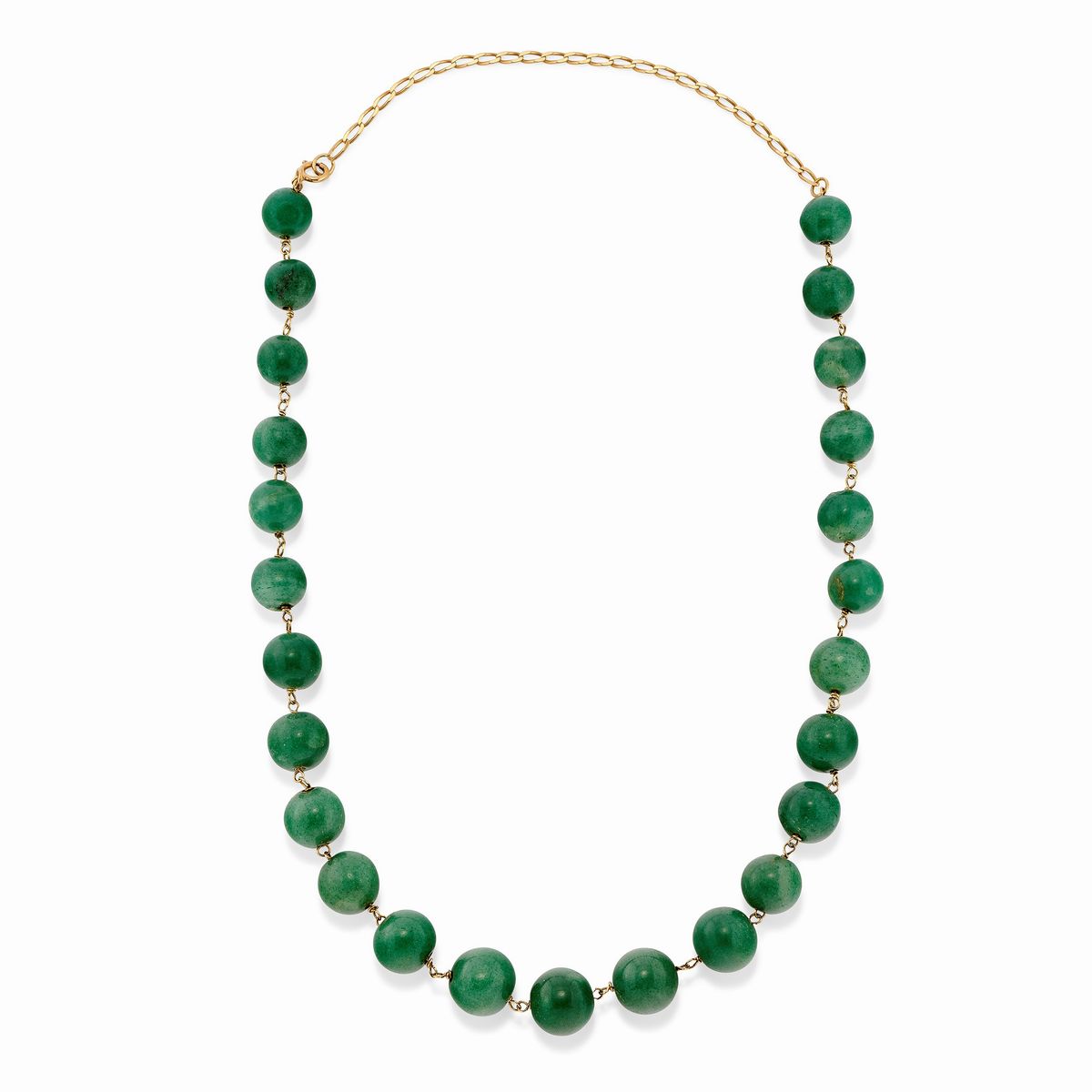 Collana e due paia di orecchini in oro giallo 18K con pietre dure