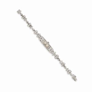 Orologio in platino e diamanti