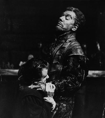 John Gielgud e Ian Bannen in 'Othello', stampa vintage alla gelatina ai sali d'argento