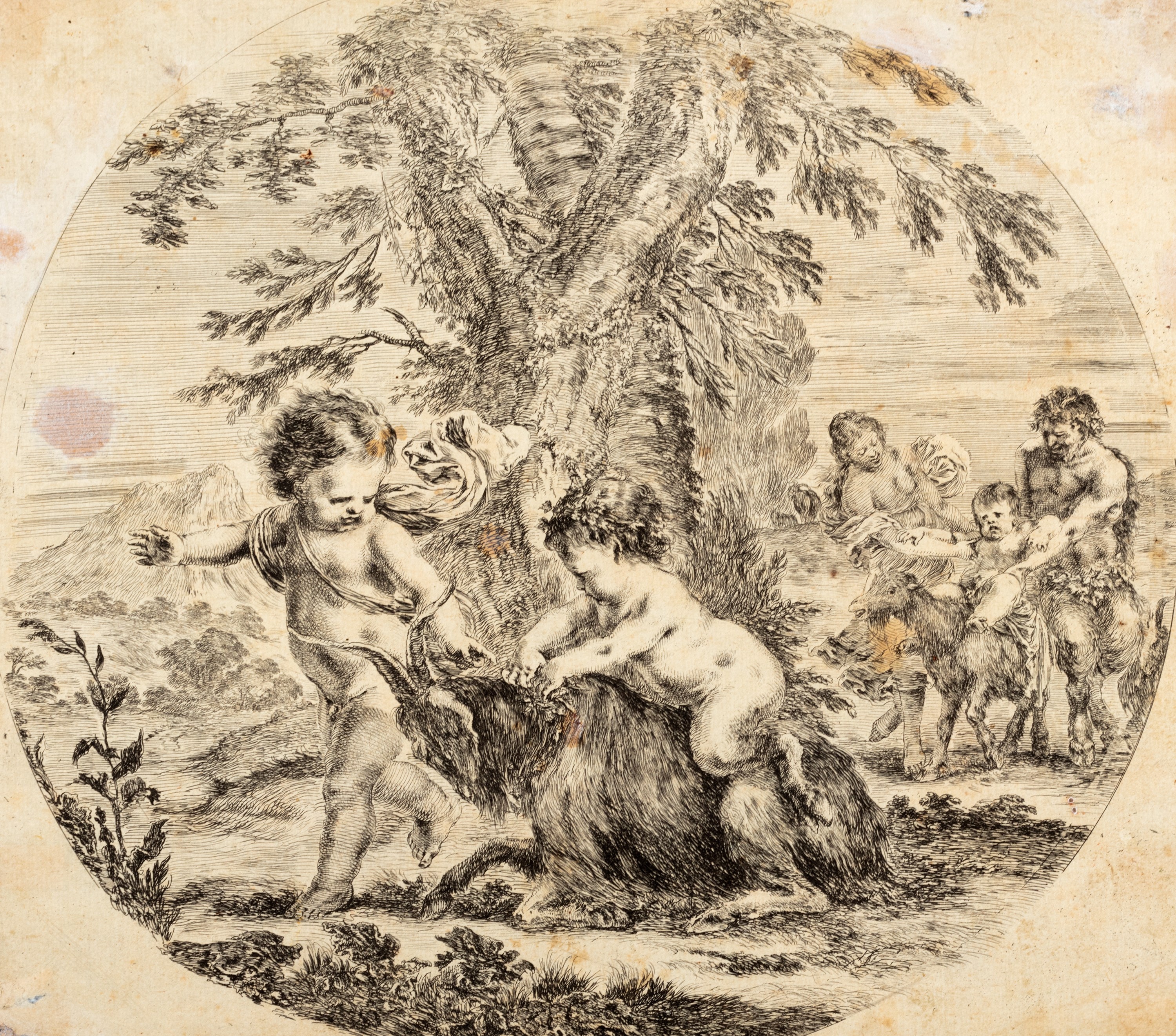 Stefano della Bella - Il banchetto dei Piacevoli, acquaforte, 1627