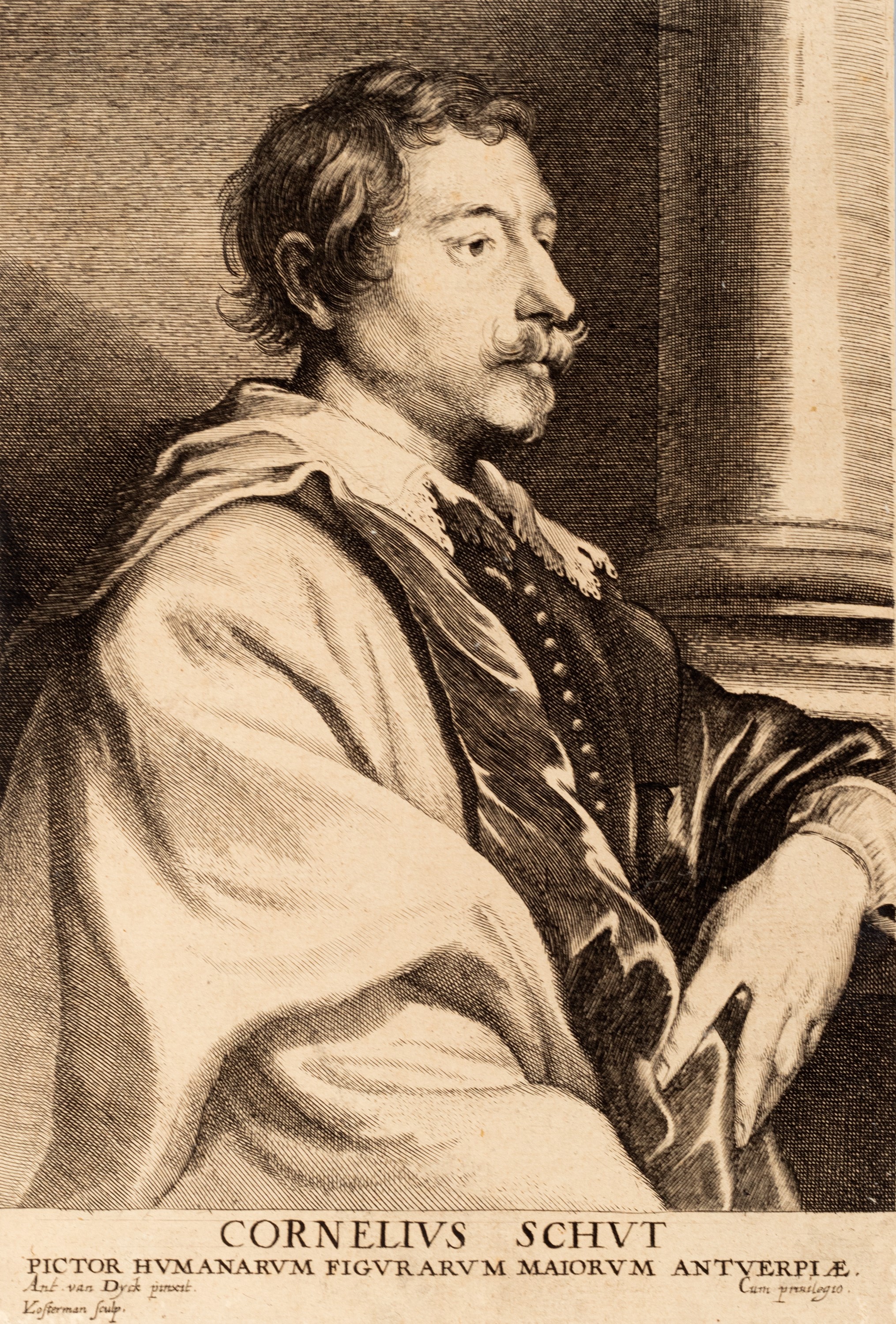 Anthonius Van Dyck - Insieme di acquaforti con ritratti e incisione di Cristo coronato di spine