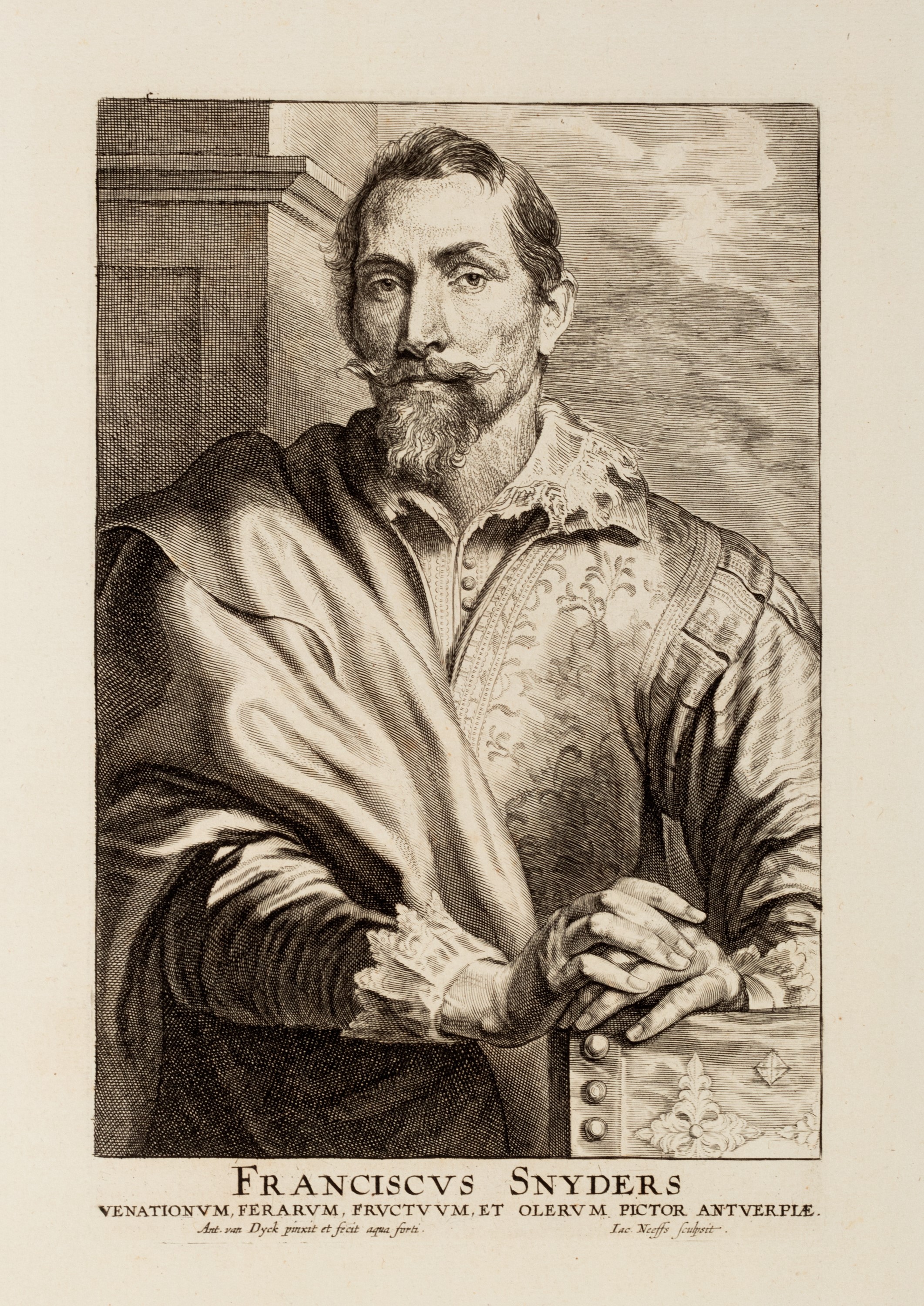 Anthonius Van Dyck - Insieme di acquaforti con ritratti e incisione di Cristo coronato di spine