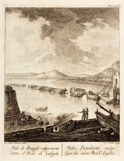 Sepolcro di Virgilio nella via di Pozzuolo. Vista sopra l'ingresso della Grotta, Tomba di Vergil'...