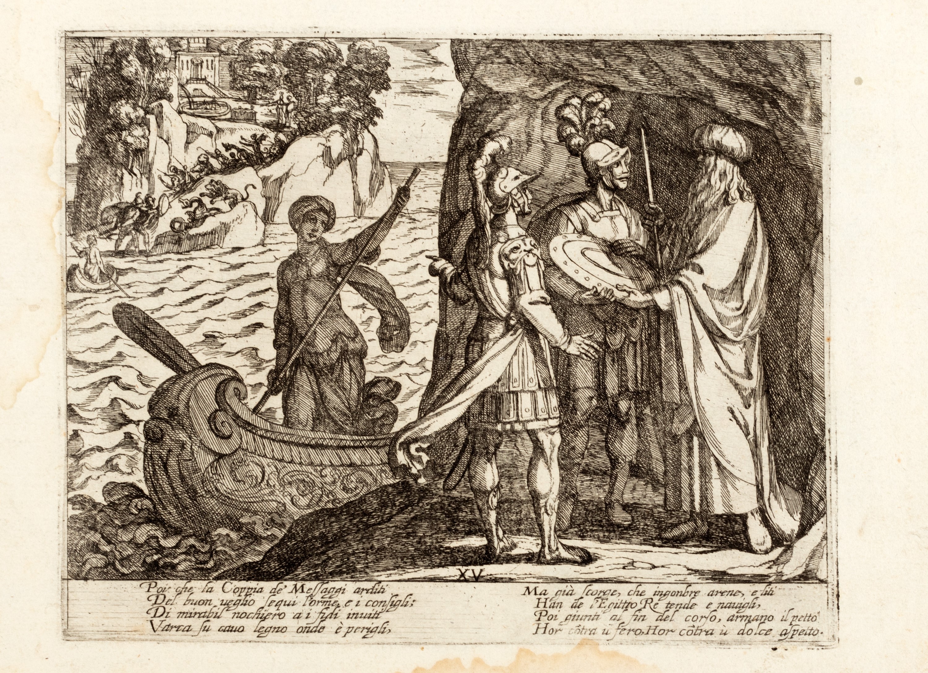 Torquato Tasso - La Gerusalemme Liberata, 20 incisioni al bulino di Giacomo Franco, 1590