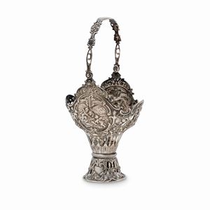 A silver basket