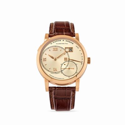 Grand Lange 1 115.032, anni 2000, cassa rotonda in oro rosa 18k
