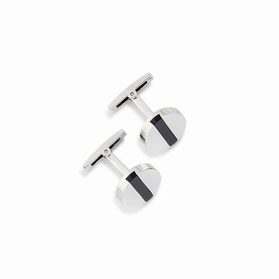Polsini in argento 925 con smalto nero e scatola