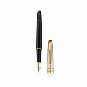 A 925 silver and black lacquer pen, Montblanc, with box