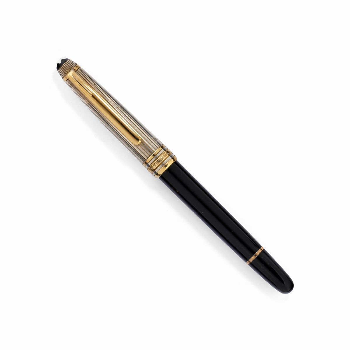 Montblanc - Penna stilografica Meisterstück in argento 925 e lacca nera