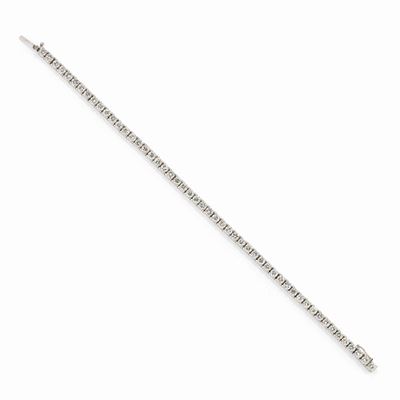 Bracciale tennis, oro bianco 18k con diamanti taglio brillante