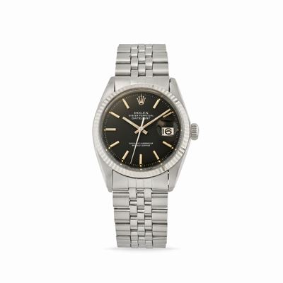 Datejust 1601, anni '70, Cassa in acciaio, Quadrante nero