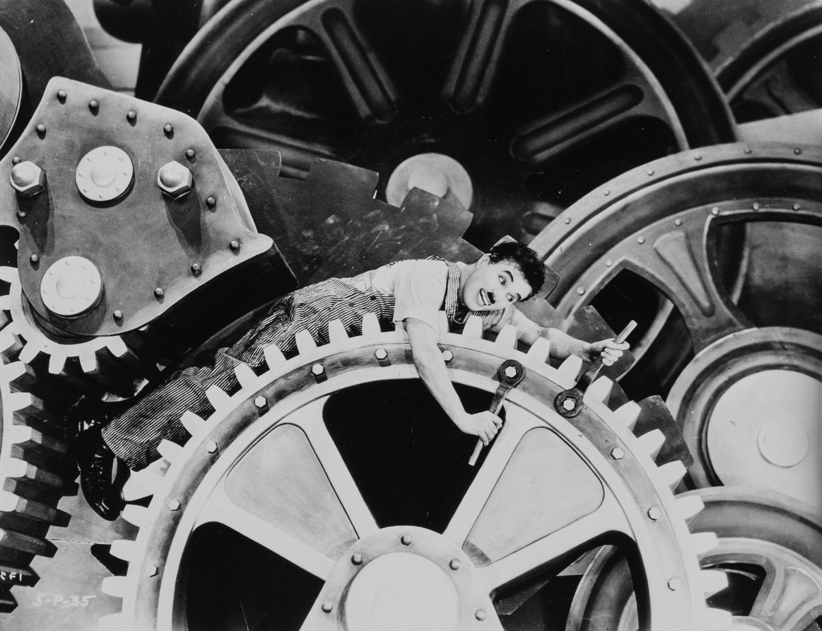 Anonimo - Charlie Chaplin, Due stampe fotografiche ai sali d'argento